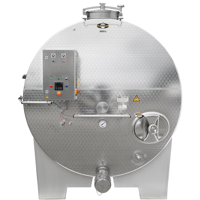 Speidel 8400L SG-MGRL Sealed Horizontal Must Reception and Storage Tank w/ Mixing Bars