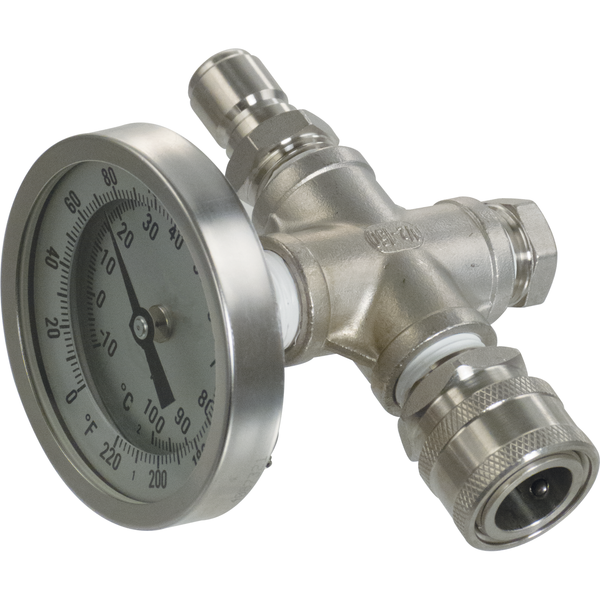 In-Line Thermometer (With Stainless Quick Disconnect (QD))