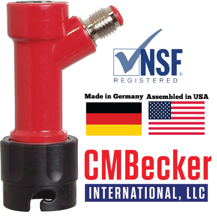 Pin Lock Bev Out (Red) - FLARE BLACK TOP  - Quick Disconnect (QD)