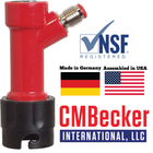 Pin Lock Bev Out (Red) - FLARE BLACK TOP  - Quick Disconnect (QD)