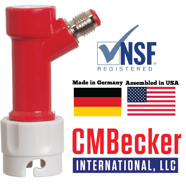 Pin Lock Quick Disconnect (QD) Gas In (RED) - FLARE GRAY TOP