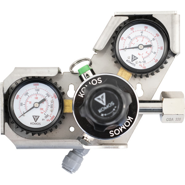 Gauge Cage | For KOMOS® CO2 Regulator | 304 stainless steel | Mounting Hardware Included
