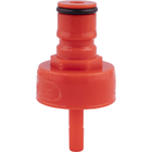 Carbonation & Line Cleaning Cap - Ball Lock Cap - Red Plastic - Ball Lock Quick Disconnect (QD) (Bev/Gas Compatible)