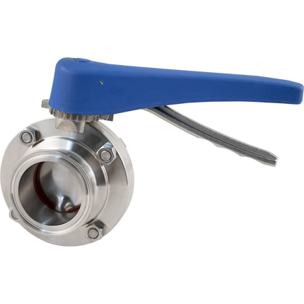 ForgeFit - 2 in. T.C. Butterfly Valve (304 S/S) 7 Position - Blue Plastic Handle