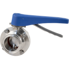 ForgeFit - 2 in. T.C. Butterfly Valve (304 S/S) 7 Position - Blue Plastic Handle