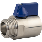 Stainless Ball Valve for Keg Couplers - Male & Female Beer Thread (5/8 in. BSP)