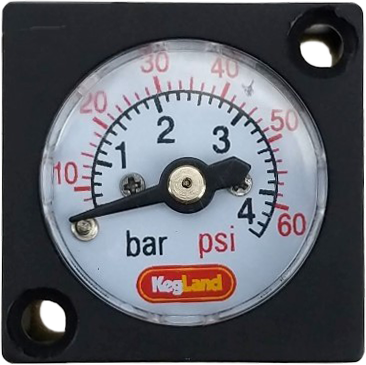 Mini Gauge for Duotight In-Line Regulator & Blowtie G2 - 0-60 psi