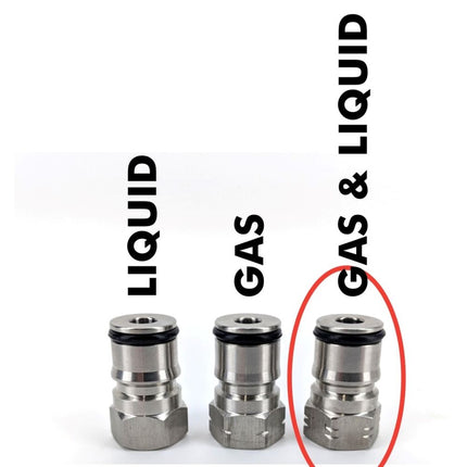 Universal Body Connect for Gas and Bev - Ball Lock