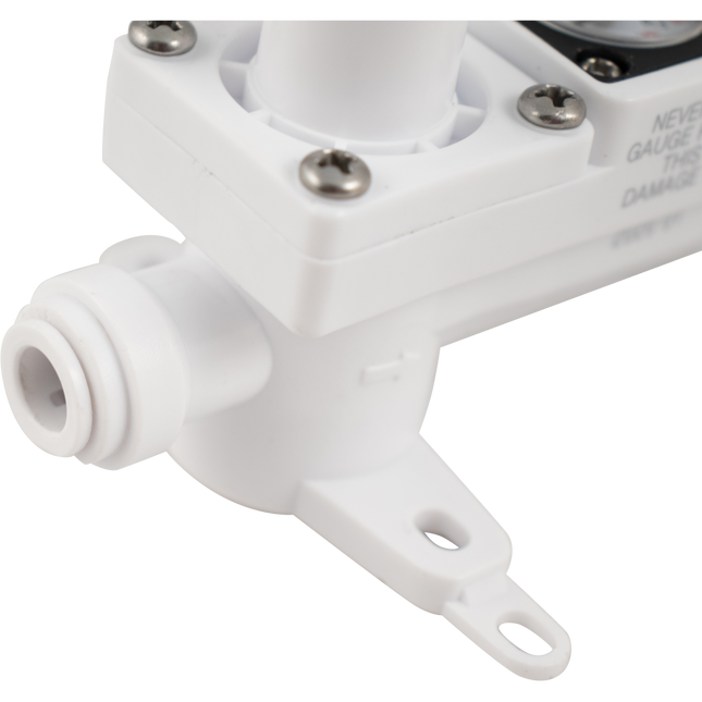 Duotight In-Line Plastic Regulator w/ Integrated Pressure Gauge (0-60 psi) - 8 mm