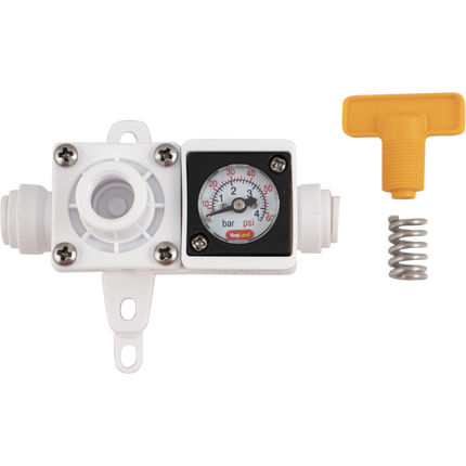 Duotight In-Line Plastic Regulator w/ Integrated Pressure Gauge (0-60 psi) - 8 mm