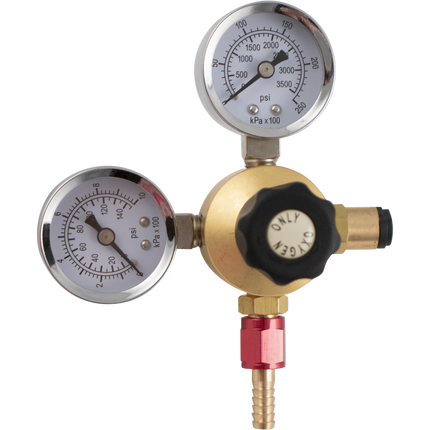 Dual Gauge Oxygen Regulator - For Disposable Tanks