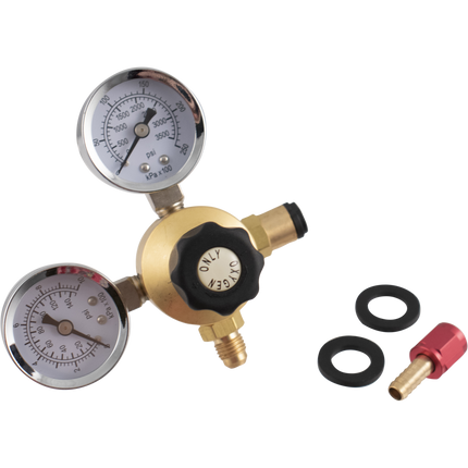 Dual Gauge Oxygen Regulator - For Disposable Tanks