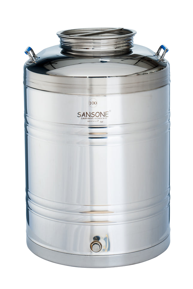 Sansone Stainless Fusti Tank - Eurowelded (Europa Model) - 100L