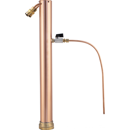 AlcoEngine - Copper Reflux Still w/ Garden Hose Quick Disconnect (QD)