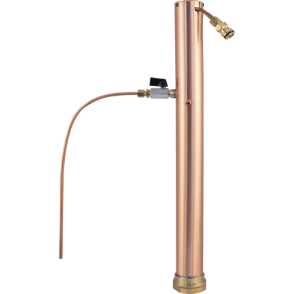 AlcoEngine - Copper Reflux Still w/ Garden Hose Quick Disconnect (QD)