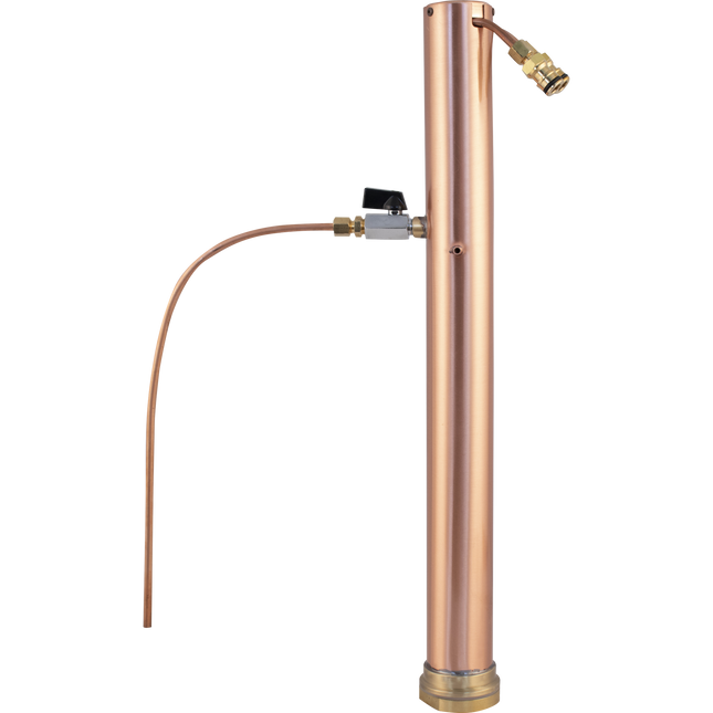 AlcoEngine - Copper Reflux Still w/ Garden Hose Quick Disconnect (QD)
