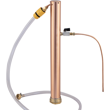 AlcoEngine - Copper Reflux Still w/ Garden Hose Quick Disconnect (QD)