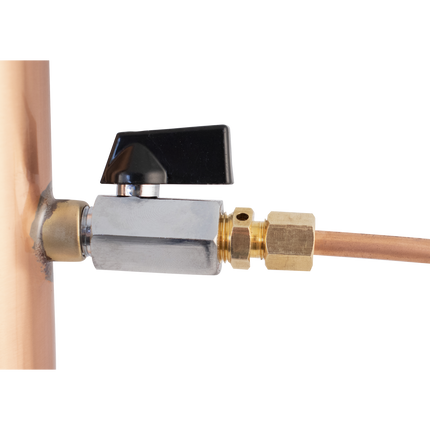 AlcoEngine - Copper Reflux Still w/ Garden Hose Quick Disconnect (QD)