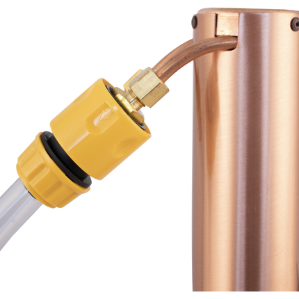 AlcoEngine - Copper Reflux Still w/ Garden Hose Quick Disconnect (QD)