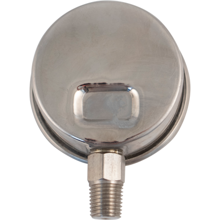 Stainless - Pressure Gauge With 1/4" Brass Connection