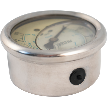 Stainless - Pressure Gauge With 1/4" Brass Connection