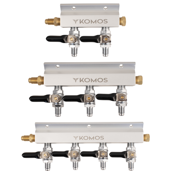 KOMOS® Gas Manifold | Aluminum | 1/4 in. Flare