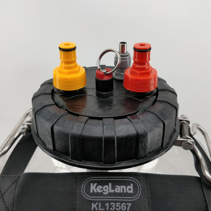 Carbonation & Line Cleaning Cap - Ball Lock Cap - Yellow Plastic - Ball Lock Quick Disconnect (QD) (Bev/Gas Compatible)