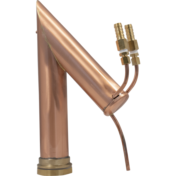 AlcoEngine Copper Pot Still Top w/ Barb Connections