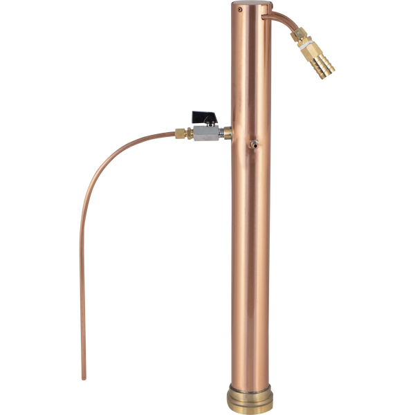 AlcoEngine Copper Reflux Still Top w/ Barb Connections