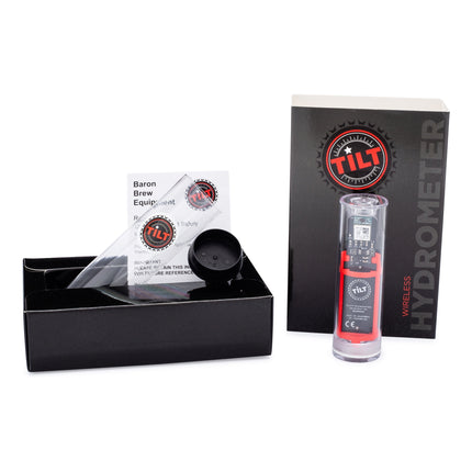 Tilt Hydrometer and Thermometer - Orange