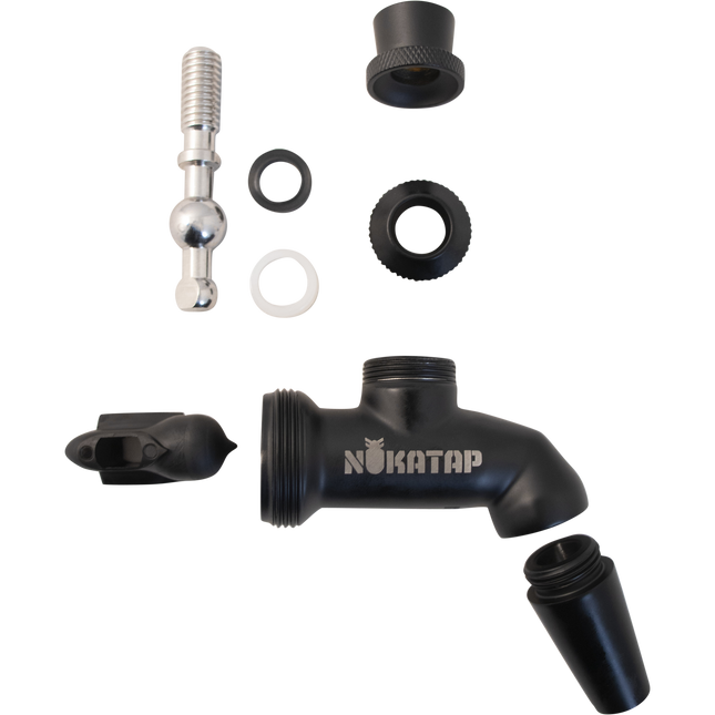 Nukatap Stealth Bomber Stainless Steel Faucet (Matte Black / Black Spout)