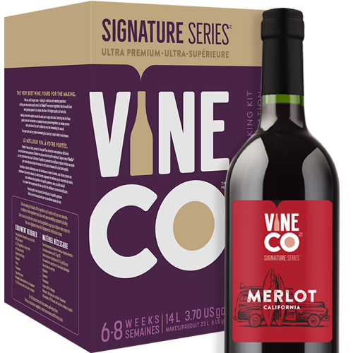 Wine Kit - VineCo - Signature Series - Merlot, California (Includes Skins)