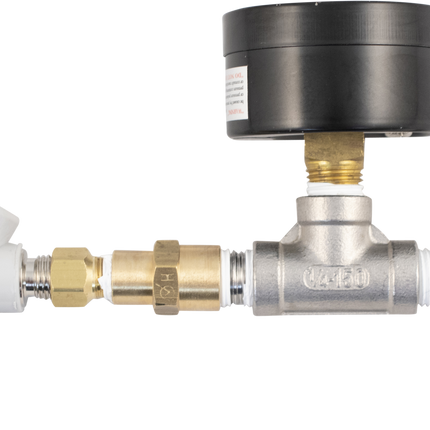 Ball Lock Quick Disconnect (QD) Adjustable Spunding Valve W/Pressure Gauge