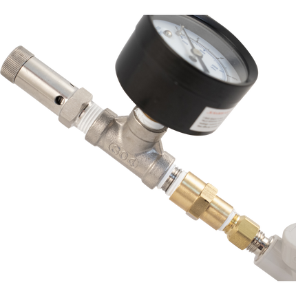 Ball Lock Quick Disconnect (QD) Adjustable Spunding Valve W/Pressure Gauge