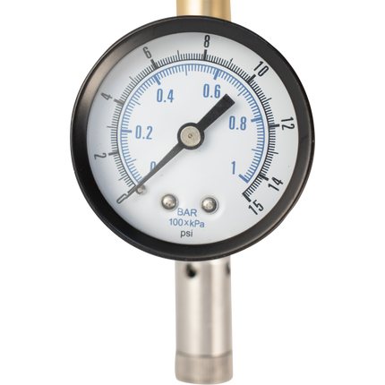 Ball Lock Quick Disconnect (QD) Adjustable Spunding Valve W/Pressure Gauge