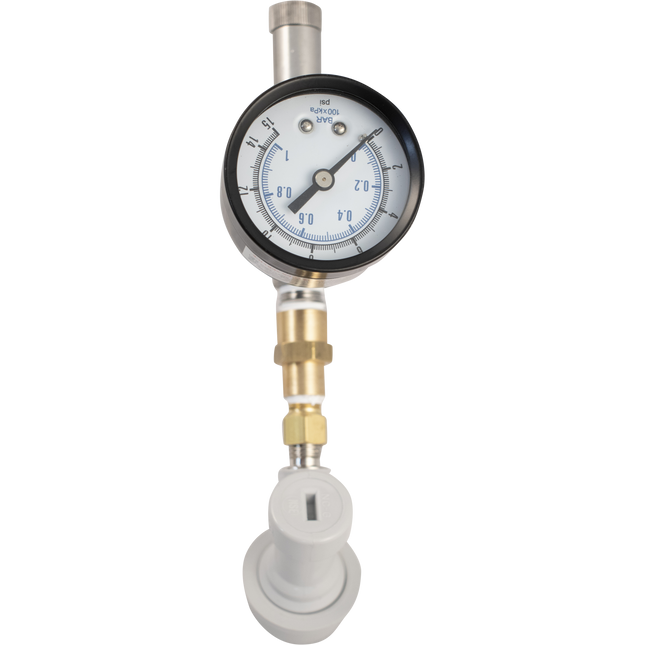 Ball Lock Quick Disconnect (QD) Adjustable Spunding Valve W/Pressure Gauge