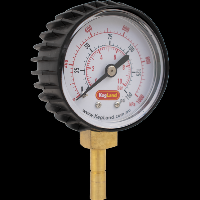 Push In Pressure Gauge - 8mm 5/16 in (0-150 psi)