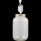 1 Gallon Glass Jar Fermenter Kit - Lug Finish - S-Shaped Airlock