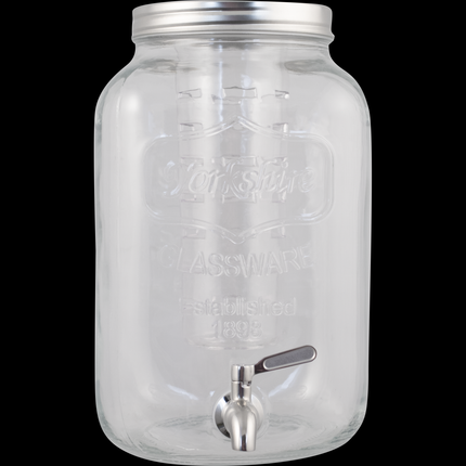 5L Glass Beverage Dispenser With Infuser and SS Spigot