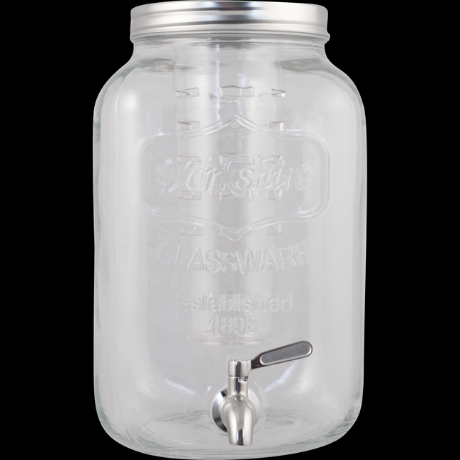 5L Glass Beverage Dispenser With Infuser and SS Spigot