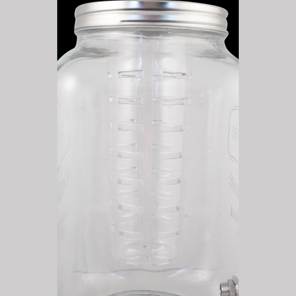 5L Glass Beverage Dispenser With Infuser and SS Spigot