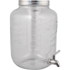 8L Glass Beverage Dispenser With Infuser and SS Spigot