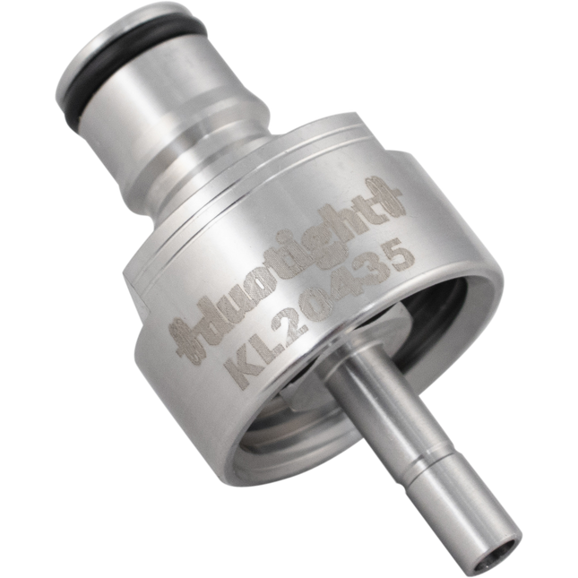 Carbonation & Line Cleaning Cap - Stainless - Ball Lock Quick Disconnect (QD) (Bev/Gas Compatible) - Duotight Compatible
