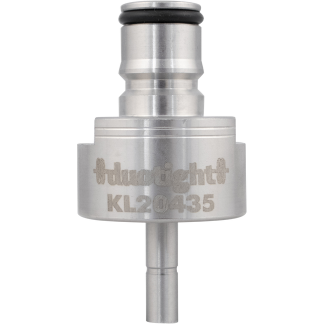 Carbonation & Line Cleaning Cap - Stainless - Ball Lock Quick Disconnect (QD) (Bev/Gas Compatible) - Duotight Compatible