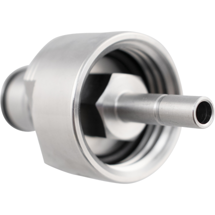Carbonation & Line Cleaning Cap - Stainless - Ball Lock Quick Disconnect (QD) (Bev/Gas Compatible) - Duotight Compatible
