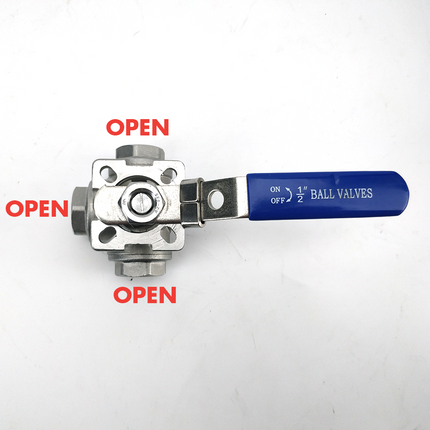 Stainless - 1/2 in. BSP 3-Way Ball Valve
