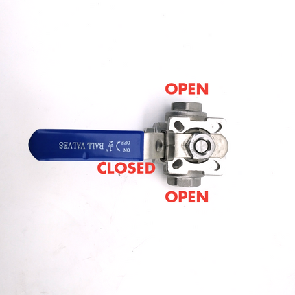 Stainless - 1/2 in. BSP 3-Way Ball Valve