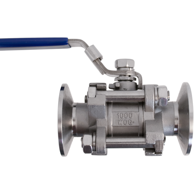 Stainless Ball Valve - 1.5 in. T.C. x T.C - 3 Piece