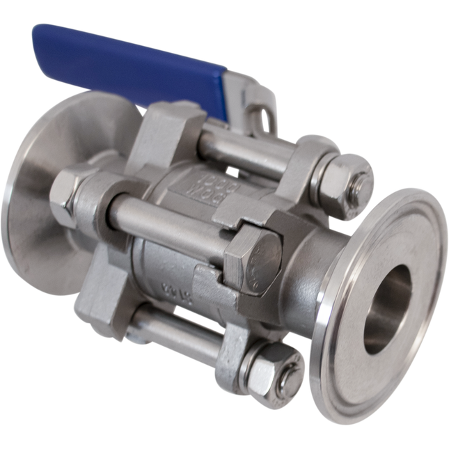 Stainless Ball Valve - 1.5 in. T.C. x T.C - 3 Piece