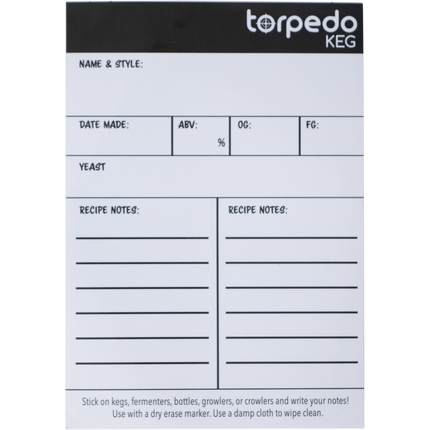 Torpedo Keg Beverage Tags - Pack of 10